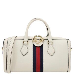 Gucci  Ophidia GG Medium Web Leather Top Handle Shoulder Bag Beige 524532